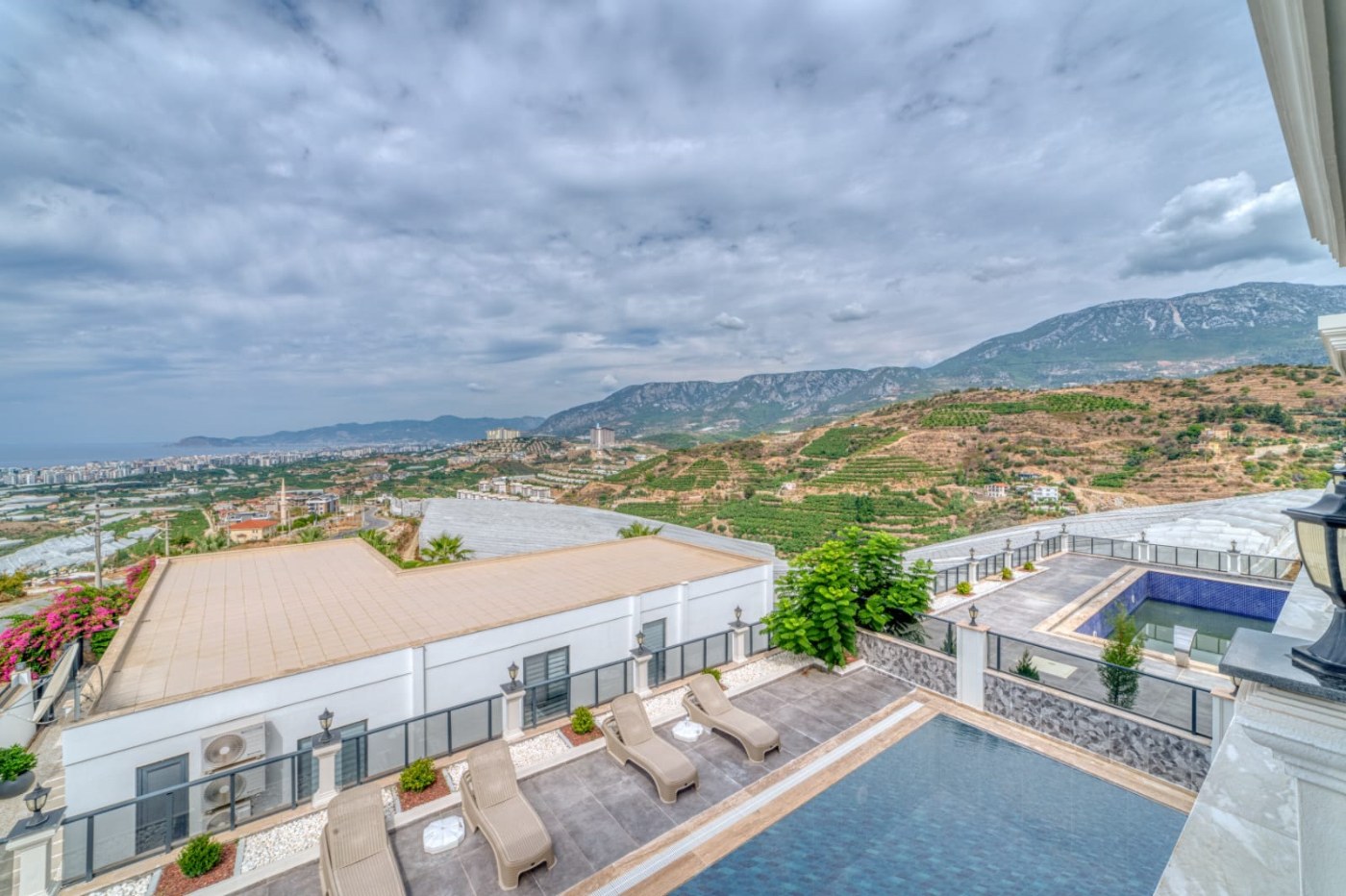 Twin villas with sea views