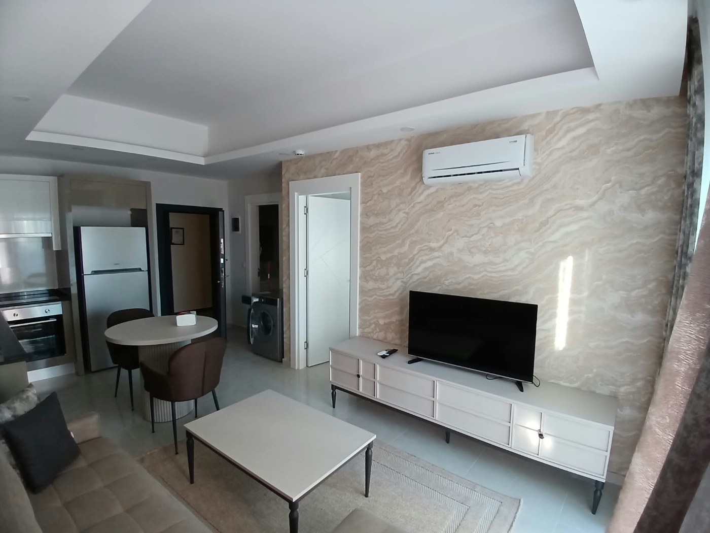 <p>For Sale: Avsallar, Alanya. Located within walking distance of the best sandy beaches.</p>

<p>A new luxury hotel-style complex. Short-term rental permit included.</p>

<p>Complex amenities:</p>

<p>- Outdoor, indoor, and children's swimming pools</p>

<p>- Water slides</p>

<p>- Play areas for children and adults</p>

<p>- BBQ area</p>

<p>- Garden and green spaces</p>

<p>- Gazebos/relaxation areas</p>

<p>- Fitness center</p>

<p>- Tennis court</p>

<p>- Sauna</p>

<p>- Turkish bath (hammam)</p>

<p>- Roman steam room</p>

<p>- 24/7 security</p>

<p>- Parking</p>

<p>1- and 2-bedroom apartments available on various floors. Views include mountains, nature, and the sea.</p>

<p>Apartment prices vary based on the floor and the view.</p>

<p>1+1, 1st floor: &euro;81,500 (+ &euro;10,000 for furniture and appliances)</p>

<p>1+1, 2nd floor: &euro;85,000</p>

<p>1+1, 2nd floor: &euro;84,500</p>

<p>1+1, 2nd floor: &euro;86,000</p>

<p>1+1, 3rd floor: &euro;82,500</p>

<p>1+1, 3rd floor: &euro;87,000</p>

<p>1+1, 4th floor: &euro;84,500</p>

<p>2+1, 4th floor: &euro;122,500 (+ &euro;12,500 for furniture and appliances)</p>

<p>1+1, 5th floor: &euro;88,000</p>

<p>1+1, 5th floor: &euro;90,000</p>

<p>1+1, 5th floor: &euro;92,000</p>

<p>2+1, 8th floor: &euro;146,000</p>

<p>1+1, 9th floor: &euro;98,500</p>

<p>2+1: &euro;153,000</p>
