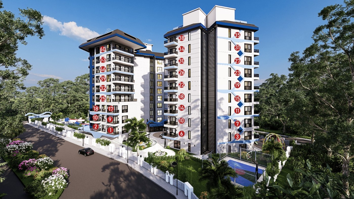<p>A wonderful new complex currently under construction, offering a 1-year installment plan.<br />
Only a few apartments remain for sale.<br />
Avsallar, Alanya. The area is renowned for its sandy beaches&mdash;some of the best in the world and holders of the Blue Flag award. Surrounded by pine forests, the area boasts clean, therapeutic air.<br />
It is a very peaceful and safe neighborhood. There are numerous restaurants and shops, and a weekly market takes place every Wednesday, offering affordable, natural, farm-fresh fruits and vegetables.</p>

<p>2 residential blocks</p>

<p>800 m to the sea<br />
Outdoor swimming pool<br />
Sauna</p>

<p>Gym<br />
Turkish bath (hammam)<br />
Gazebo<br />
BBQ area<br />
Outdoor parking<br />
20 apartments remaining<br />
Payment options:<br />
- Pay 100% of the price upfront.<br />
- 30% down payment with installments over 12 months.<br />
Apartment prices:<br />
1+1, 46 m&sup2; (1st and 2nd floors) &ndash; &euro;69,000 (down payment of &euro;20,700; subsequent monthly payments of &euro;4,025).</p>
