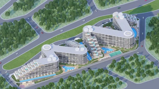 <p>MAGICAL WORLD OF LOVE Embrace the magic of our new collection inspired by love!<br />
Magical World Of Love, which will be a masterpiece of a new life that will touch not only the minds but also the hearts, has 2 separate facades with a total of 788 apartments. One side is with valley facade and the other side is with Altıntaş facade and the hill will be built at a point.<br />
<br />
Life Center, shopping malls, airport, proximity to the town square with rich social areas such as equipment, Irish pub, Starbucks coffee, Migros market, nursery, Restaurant, habitats, such as that incorporates ecofriendly with solar energy panels which we offer our collection will lead the future.<br />
<br />
It will be built on its own purchased land with a total area of 22,800 m2, which was purchased with the company's equity.<br />
<br />
The collection has a unique architecture with 10 floors designed by architect Adil Okur. There are a wide variety of apartment plans, some with a private Swim Up in the garden, some with terraces with a private pool.<br />
<br />
The complex, which will have its own beach in Lara region, will also have a Shuttle service to the Beach, Antalya International Airport and shopping malls such as Mall of Antalya, Deepo Outlet Center, Agora Shopping Center and Ikea for the Collection residents only.<br />
<br />
The construction of our Collection will start on 30.06.2024 and will be completed on 30.12.2026.<br />
<br />
Payment Plan In the contract, 50% of the sales price and the remaining 50% payment will be paid every 3 months until the Project delivery. Pay the remaining 50% of the payment will be paid every 3 months until the delivery of the Project.</p>

<p>&nbsp;</p>

<p>The total number of apartments in the collection is 788; 1+1 (50 &ndash; 61 &ndash; 62- 63.50 &ndash; 64 - 64.50 &ndash; 65 &ndash; 66 - 74.50 &ndash; 82 - 83.50 &ndash; 86 - 92.50 - 116.50 m2) 2+1 (71.50 &ndash; 73 &ndash; 86 &ndash; 87 &ndash; 90 &ndash; 90.50 &ndash; 91 &ndash; 93 &ndash; 93.50 &ndash; 95 &ndash; 95.50 &ndash; 98.50 &ndash; 99 &ndash; 100 &ndash; 102 &ndash; 107 &ndash; 114 &ndash; 115 &ndash; 120.50 &ndash; 122.50 &ndash; 126 -135 - 169 m2)<br />
<br />
Social Equipment:<br />
1.Lobby - Reception<br />
2.indoor parking<br />
3.Outdoor Parking<br />
4.Universal Car Charging Unit for Electric Vehicles<br />
5.Outdoor Swimming Pool (Adult and Child)<br />
6.Indoor Swimming Pool<br />
7.Spa (Turkısh Bath, Sauna, Fitness, Steam Room, Salt Room, Warmth, Massage Rooms and Vip Spa Room)<br />
8.Meeting Room and Library<br />
9.Solar Energy (50% of the energy used in social areas will be produced with Solar Panels.)<br />
10.Playgrounds (Bowling, Billiards, Darts, Foosball, Playstation, Cinema Hall)<br />
11.Pool Bar<br />
12.Barbecue Area<br />
13.Mini Club<br />
14.Children's Play Area<br />
15.Aquapark<br />
16.Hiking Trail<br />
17. Free Beach Entrance (VIP Card)<br />
18. Free Transfer (To the Beach, Airport and Shopping Centers)<br />
19.TV &amp; Satellite System<br />
20.7/24 Security &amp; Camera Systems<br />
<br />
Distance to Important Points;<br />
1.5 km from the airport<br />
Shopping Center (Mall Of,Deepo,Agora and Ikea) 4 km<br />
6 Km from Lara Beach<br />
<br />
Concierge Services;<br />
1.Guest Hospitality Services<br />
2.Dry Cleaning<br />
3.Housekeeping<br />
4.Carpet Washing<br />
5.Technical Service<br />
6.Vip Transfer<br />
7.Car Rental<br />
8.Courier Service<br />
9.Veterinary<br />
10.Doctor<br />
<br />
Building Features; 1.In accordance with the earthquake regulations 2.In accordance with the building inspection regulation 3.In accordance with the Fire Regulations 4.Ground Survey has been carried out 5.Generator 6.Air Conditioning Assembly Unit 7.8Pc Elevator 8.Quality Insulation 9.Mechanical exterior wall cladding Apartment Features; 1.Underfloor heating 2.Electric Boiler 3. 3-piece Kitchen Built-in set 4.Air Conditioners 5. Smart home system 6.Aluminum Systems for Doors and Windows 7.Kitchen, Bathroom and Cloakroom Cabinets (Lacquered Painted) 8.American Door (Lacquered Painted) 9.Floors 60x120 Ceramic or their counterparts 10.Shower cabin 11.Steel Door 12.Roller Shutter Box (ISO AND CE Certified productsin accordance with European Standards will be used.)</p>
