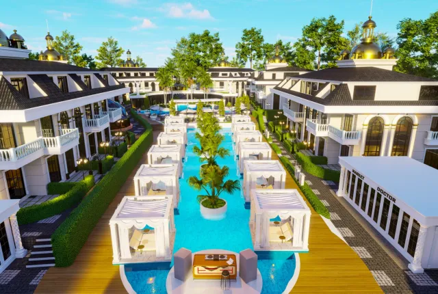 <p>PROJECT IS BEING BUILT IN THE INCEKUM REGION OF ALANYA.OUR PROJECT, WHİCH İS İN THE CONCEPT OF A 5-STAR HOTEL , THİS PROJECT LOCATED 2 KILOMETERS AWAY FROM THE SEA AND 21 KM AWAY FROM THE CİTY CENTER OF ALANYA. THE PROJECT CONSISTS OF 162 FLATS IN A TOTAL OF 12 BLOCKS, ALL BLOCKS WILL BE TWO FLOORS ON A LAND WHİCH İS 13.229 M2. THERE ARE 99 PCS OF 1 + 1 FLATS, 49 PCS OF 2 +1 FLATS, 4 PCS OF 3 + 1 FLATS, 8 PCS TO 4 + 1 FLATS,<br />
AND 2 PCS TO 5 + 1 FLATS OPTİONS İN THE COMPLEX:</p>

<ul>
	<li>Sauna</li>
	<li>Turkish Bath</li>
	<li>Spa Center</li>
	<li>Steam Room</li>
	<li>Fitness</li>
	<li>Reception</li>
	<li>Cafe</li>
	<li>Indoor Swimming Pool</li>
	<li>Outdoor Swimming Pool</li>
	<li>Pool Bar</li>
	<li>Lodge On The Pool S de</li>
	<li>Jacuzzi in The Pool</li>
	<li>Aqua Park</li>
	<li>Car park</li>
	<li>Mini Golf</li>
	<li>The Fire Pit</li>
	<li>Cinema Hall</li>
	<li>Karaoke Hall</li>
	<li>Indoor Children's Playground</li>
	<li>Outdoor Children's Playground</li>
	<li>300m2 &Agrave; la Carte Restaurant</li>
	<li>Basketball Court</li>
	<li>A Pool For Pets</li>
	<li>Playground For Pets</li>
	<li>Ornamental Pool</li>
	<li>Relaxing Area</li>
	<li>Barbecue Area</li>
	<li>Decorative Garden</li>
	<li>Private Beach</li>
	<li>Electric Vehicle Charging Station</li>
	<li>2 Year Rental Guarantee</li>
	<li>Paid Transfer Service</li>
	<li>House Keeper</li>
	<li>Shuttle Service To The Sea</li>
	<li>Shuttle Service To Alanya City Center</li>
	<li>Camera And 24/7 Security Services</li>
	<li>Generator</li>
	<li>Market</li>
	<li>Doctor's Office</li>
	<li>Rent a Car</li>
	<li>Automatic Car Plate Recognition</li>
	<li>Underfloor Heat ng (Electric )</li>
	<li>Lacquered Furn ture (Kitchen Furn ture, Doors, Cab nets)</li>
	<li>Island Kitchen in Duplex Apartments</li>
	<li>Two-Storey Aluminum Pvc Insulated Windows</li>
	<li>Sound And Thermal Insulat on</li>
	<li>Hilton Bath</li>
	<li>Ceiling Height of 3 Meters</li>
	<li>Smart Home System</li>
</ul>
