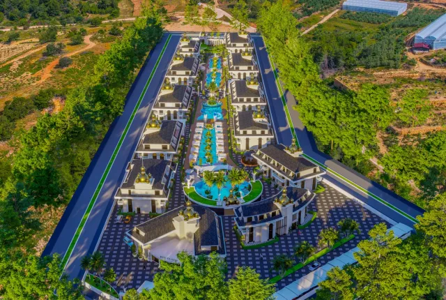 <p>PROJECT IS BEING BUILT IN THE INCEKUM REGION OF ALANYA.OUR PROJECT, WHİCH İS İN THE CONCEPT OF A 5-STAR HOTEL , THİS PROJECT LOCATED 2 KILOMETERS AWAY FROM THE SEA AND 21 KM AWAY FROM THE CİTY CENTER OF ALANYA. THE PROJECT CONSISTS OF 162 FLATS IN A TOTAL OF 12 BLOCKS, ALL BLOCKS WILL BE TWO FLOORS ON A LAND WHİCH İS 13.229 M2. THERE ARE 99 PCS OF 1 + 1 FLATS, 49 PCS OF 2 +1 FLATS, 4 PCS OF 3 + 1 FLATS, 8 PCS TO 4 + 1 FLATS,<br />
AND 2 PCS TO 5 + 1 FLATS OPTİONS İN THE COMPLEX:</p>

<ul>
	<li>Sauna</li>
	<li>Turkish Bath</li>
	<li>Spa Center</li>
	<li>Steam Room</li>
	<li>Fitness</li>
	<li>Reception</li>
	<li>Cafe</li>
	<li>Indoor Swimming Pool</li>
	<li>Outdoor Swimming Pool</li>
	<li>Pool Bar</li>
	<li>Lodge On The Pool S de</li>
	<li>Jacuzzi in The Pool</li>
	<li>Aqua Park</li>
	<li>Car park</li>
	<li>Mini Golf</li>
	<li>The Fire Pit</li>
	<li>Cinema Hall</li>
	<li>Karaoke Hall</li>
	<li>Indoor Children's Playground</li>
	<li>Outdoor Children's Playground</li>
	<li>300m2 &Agrave; la Carte Restaurant</li>
	<li>Basketball Court</li>
	<li>A Pool For Pets</li>
	<li>Playground For Pets</li>
	<li>Ornamental Pool</li>
	<li>Relaxing Area</li>
	<li>Barbecue Area</li>
	<li>Decorative Garden</li>
	<li>Private Beach</li>
	<li>Electric Vehicle Charging Station</li>
	<li>2 Year Rental Guarantee</li>
	<li>Paid Transfer Service</li>
	<li>House Keeper</li>
	<li>Shuttle Service To The Sea</li>
	<li>Shuttle Service To Alanya City Center</li>
	<li>Camera And 24/7 Security Services</li>
	<li>Generator</li>
	<li>Market</li>
	<li>Doctor's Office</li>
	<li>Rent a Car</li>
	<li>Automatic Car Plate Recognition</li>
	<li>Underfloor Heat ng (Electric )</li>
	<li>Lacquered Furn ture (Kitchen Furn ture, Doors, Cab nets)</li>
	<li>Island Kitchen in Duplex Apartments</li>
	<li>Two-Storey Aluminum Pvc Insulated Windows</li>
	<li>Sound And Thermal Insulat on</li>
	<li>Hilton Bath</li>
	<li>Ceiling Height of 3 Meters</li>
	<li>Smart Home System</li>
</ul>
