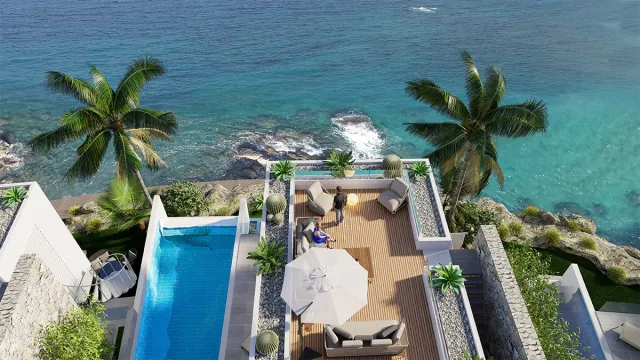 <p>Seafront project with luxurious apartments and villas in Esentepe, North Cyprus</p>

<p>Welcome to our brand-new project, where luxury living meets nature&rsquo;s beauty. This project takes place in Esentepe area, on the northern coast of North Cyprus, placed on the edge of the cliff with an incredible wide angle of 270-degree view of the crystal blue sea. The popular Eagle's Nest Restaurant, which offers delicious menus and has a magnificent terrace famous for spectacular sunsets throughout the year, is a few steps away. There are also numerous other social facilities and restaurants within 1 km of the site, all serving a wide variety of cuisines from around the world. In this area you&rsquo;ll find unspoiled nature and breathtaking direct views of the Mediterranean Sea and green Kyrenia mountains creating the perfect setting for a luxurious and peaceful lifestyle.</p>

<p>The project includes 98 units and features a range of villas and apartments designed to harmoniously blend with the environment, providing residents with access to remarkable amenities and services within the site. There are 1+1 garden flats, 2+1 loft penthouses with a roof terrace, 3+1 garden flats, 3+1 villas with a private pool and roof terrace and spacious 4+1 spa villas with a private pool and roof terrace. The complex has been designed to embrace stunning natural surroundings while providing the highest standards of modern living. Exclusive properties with unstoppable sea and mountain views in Esentepe, Norhern Cyprus.</p>
