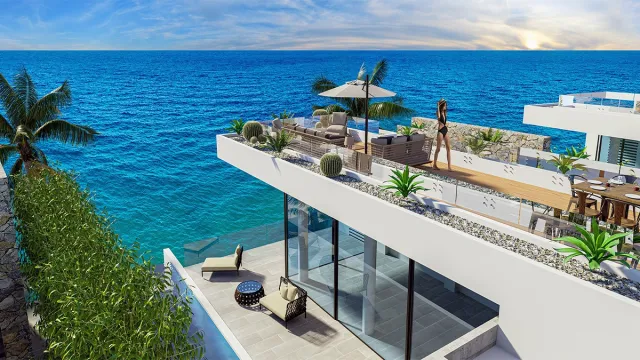 <p>Seafront project with luxurious apartments and villas in Esentepe, North Cyprus</p>

<p>Welcome to our brand-new project, where luxury living meets nature&rsquo;s beauty. This project takes place in Esentepe area, on the northern coast of North Cyprus, placed on the edge of the cliff with an incredible wide angle of 270-degree view of the crystal blue sea. The popular Eagle's Nest Restaurant, which offers delicious menus and has a magnificent terrace famous for spectacular sunsets throughout the year, is a few steps away. There are also numerous other social facilities and restaurants within 1 km of the site, all serving a wide variety of cuisines from around the world. In this area you&rsquo;ll find unspoiled nature and breathtaking direct views of the Mediterranean Sea and green Kyrenia mountains creating the perfect setting for a luxurious and peaceful lifestyle.</p>

<p>The project includes 98 units and features a range of villas and apartments designed to harmoniously blend with the environment, providing residents with access to remarkable amenities and services within the site. There are 1+1 garden flats, 2+1 loft penthouses with a roof terrace, 3+1 garden flats, 3+1 villas with a private pool and roof terrace and spacious 4+1 spa villas with a private pool and roof terrace. The complex has been designed to embrace stunning natural surroundings while providing the highest standards of modern living. Exclusive properties with unstoppable sea and mountain views in Esentepe, Norhern Cyprus.</p>
